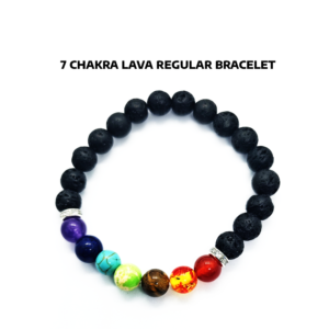 7 Chakra Lava Regular Bracelet