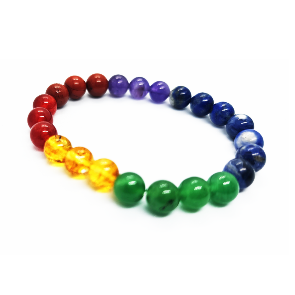 7 Chakra Bracelet Natural Stone Bracelet (8mm)