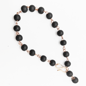 Copper Bracelet 8mm Beads, 100% Pure Copper (Adjustable) With GOVT. Certificate