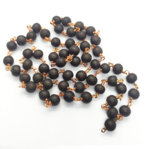 Original Copper Karungali Malai (Ebony Wood) Without Cup 8MM (With GOVT. Certificate)