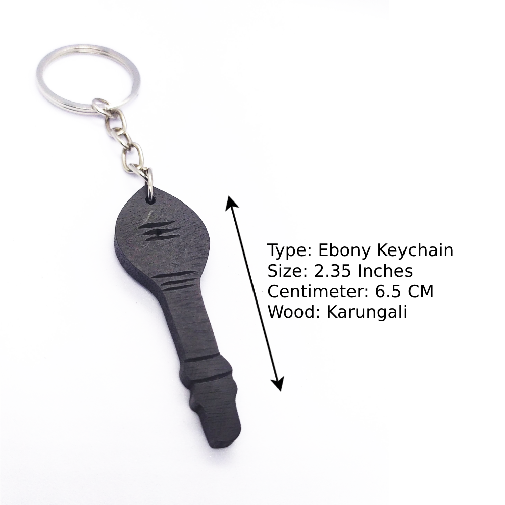 Original Karungali Vel Keychain | Karungali Keychain Vel, Karungali Wood, black Colour, 1 Piece - Image 2