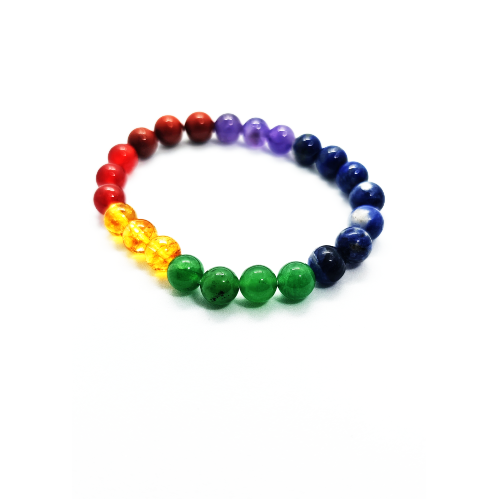 7 Chakra Bracelet Natural Stone Bracelet (8mm) - Image 4